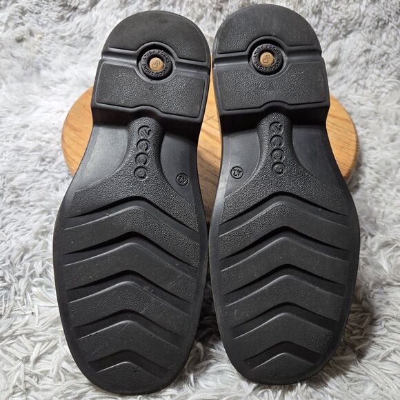 ECCO Men Size US 8.5-9 EU 42 New Jersey Leather Loafers Black Walking Dress Shoe - Picture 6 of 10